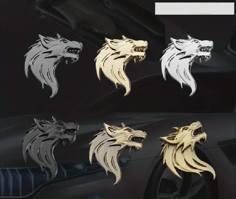 wolf emblem car wolf head metal car sticker modified - Temu wolf emblem car wolf head metal car sticker modified - Temu